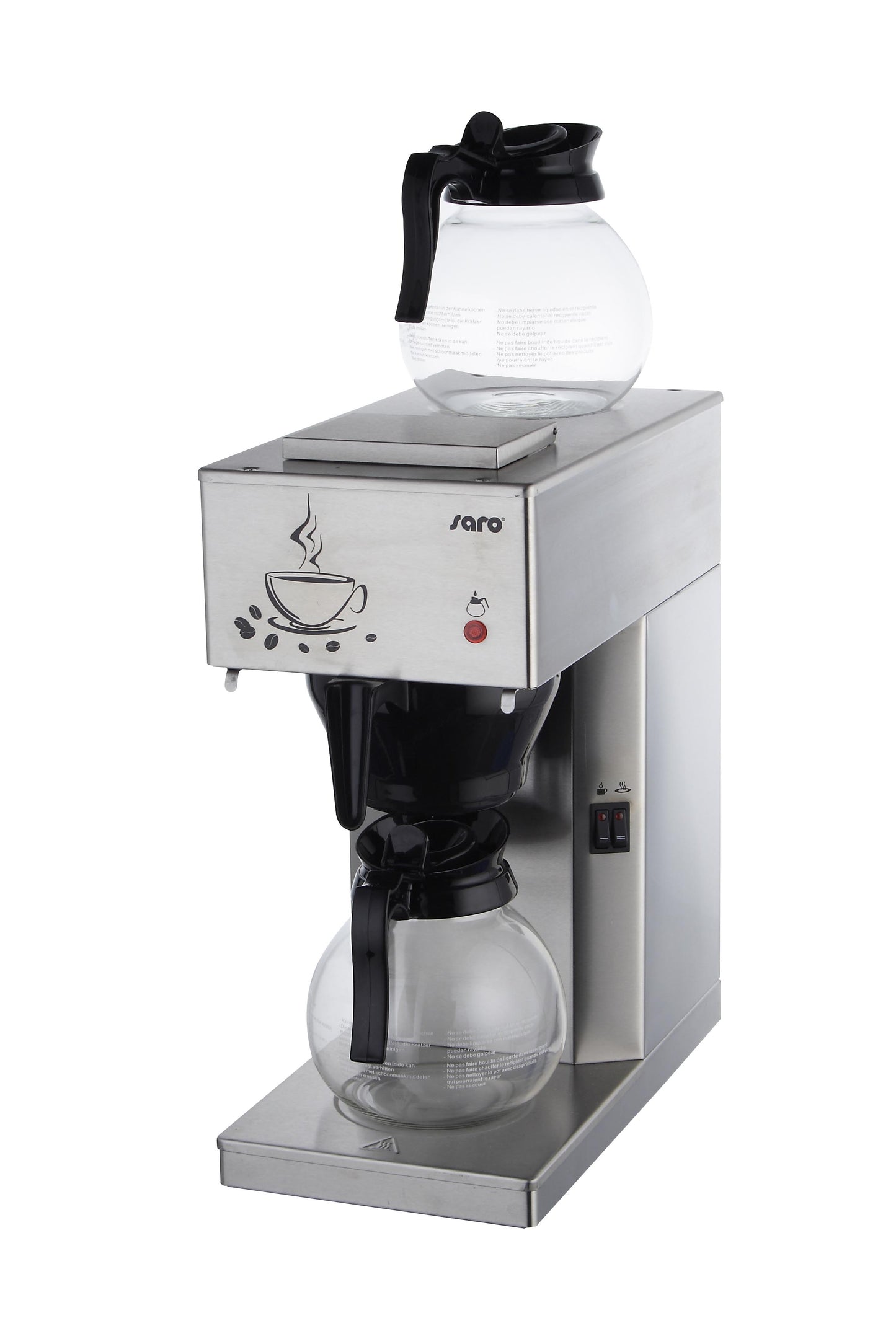 MACHINE A CAFE ELECTRIQUE AVEC - 2 PICHETS EN VERRE 2X1.8 L