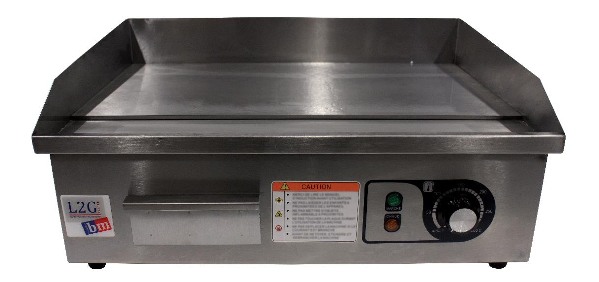 PLANCHA A SNACKER ELECTRIQUE 540MM DESSUS CHROME - SURF.UTILE 540X300 MM