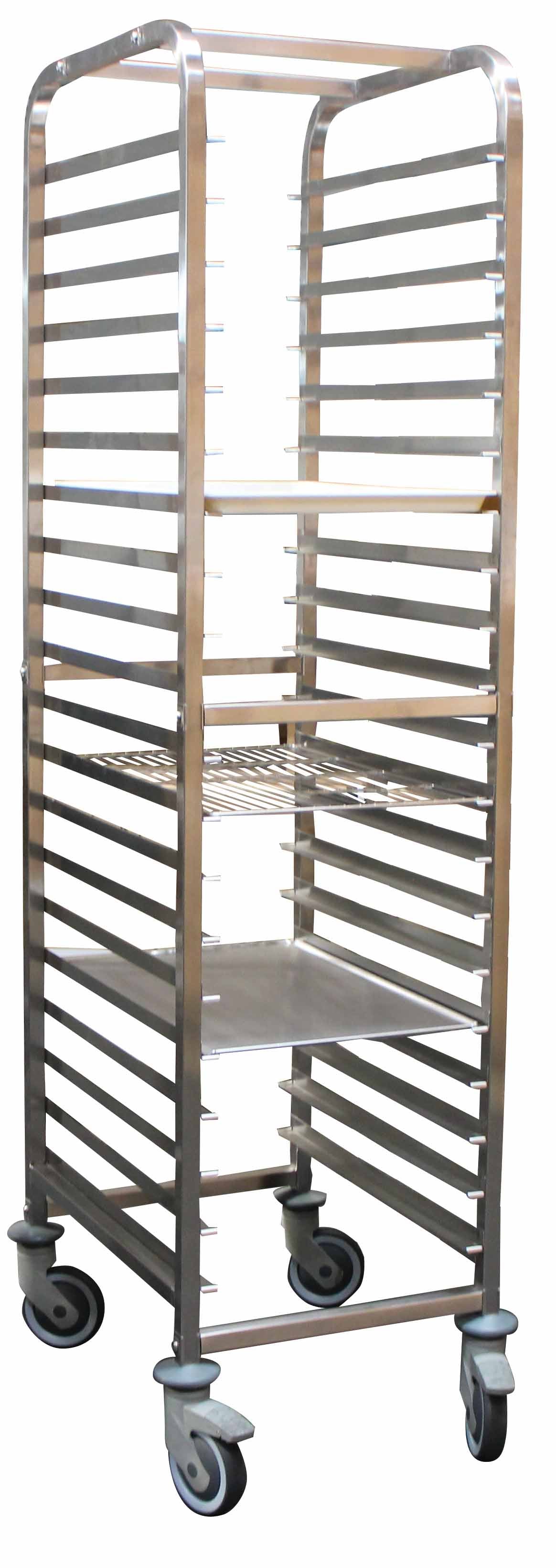 ECHELLE DEMONTABLE INOX 600X400, 20 NIVEAUX - AVEC BUTEES, ENTREE 400 MM, CHAPE POLY DONT 2AF