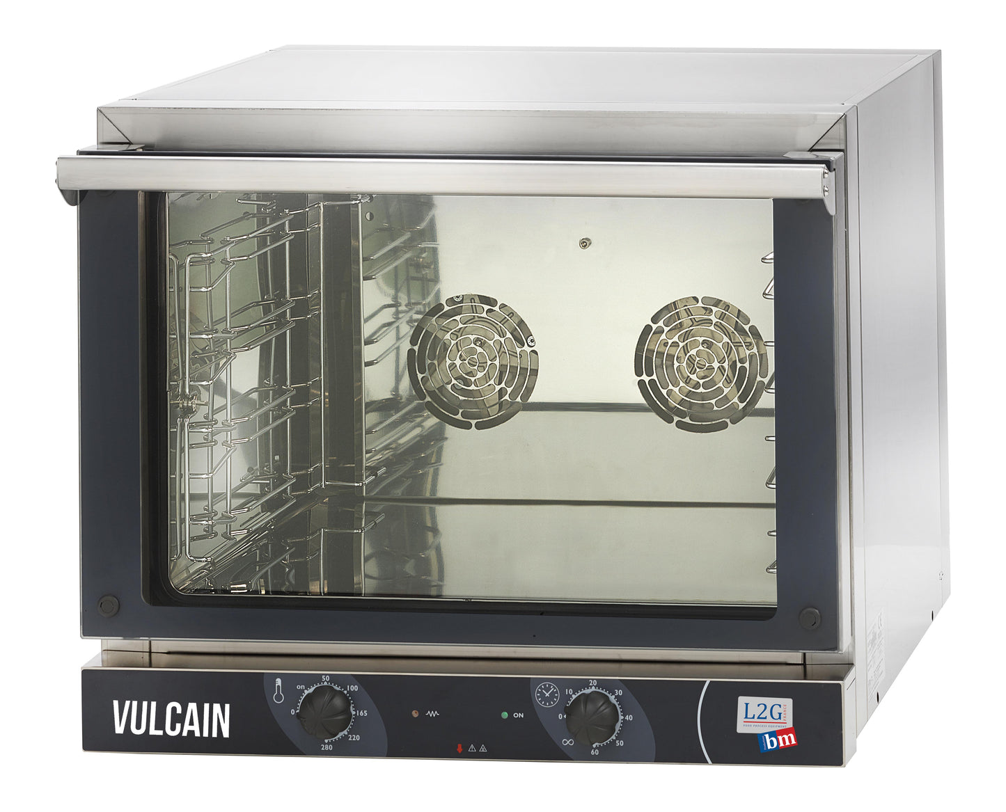 FOUR A CONVECTION MANUEL 4GN1/1,PORTE BASCUALANTE - MINUTERIE 60MIN,THERMOSTAT DE 0° A 280°, PAS 84MM