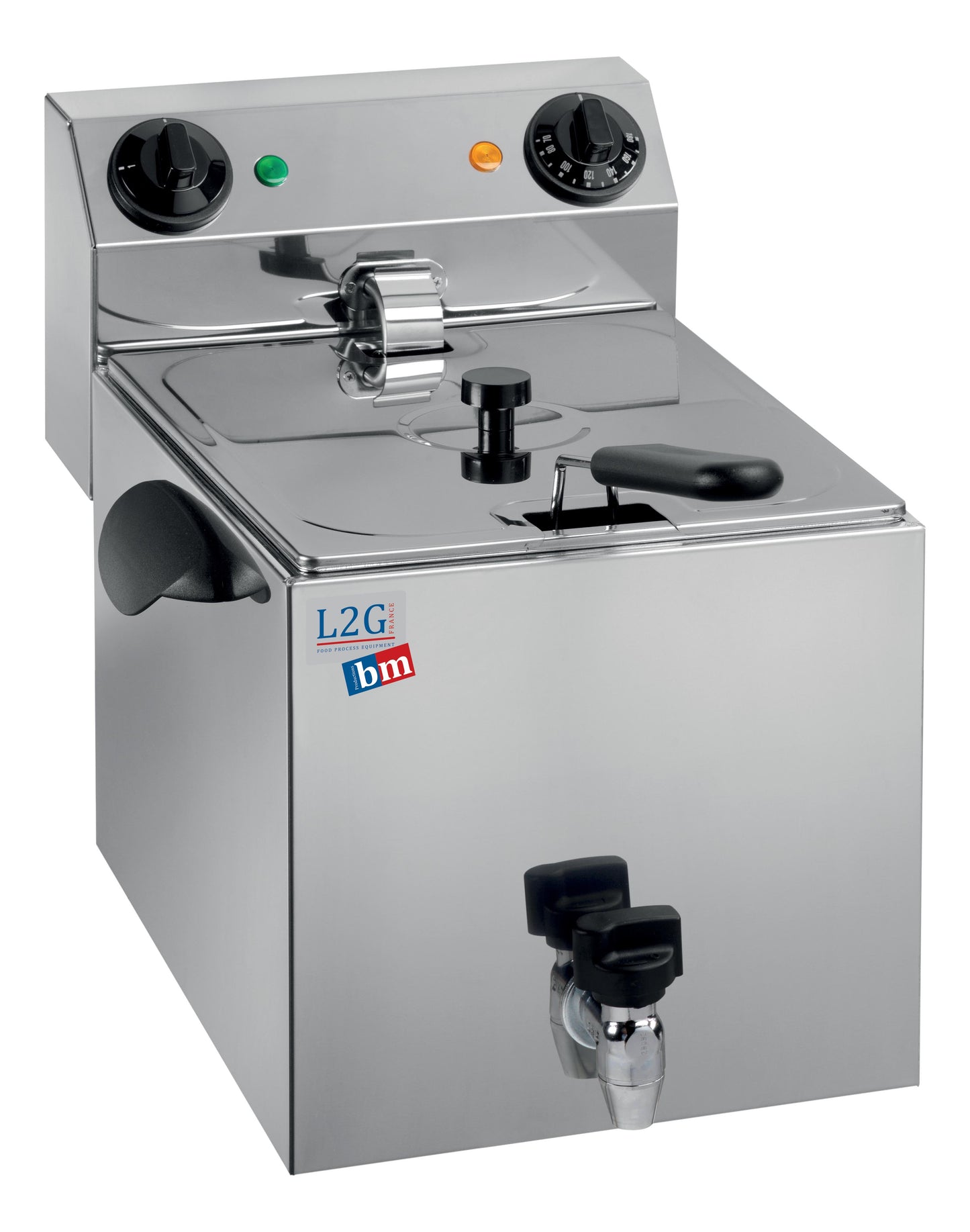 FRITEUSE ELECTRIQUE 1 CUVE DE 8L - AVEC ROBINET DE VIDANGE