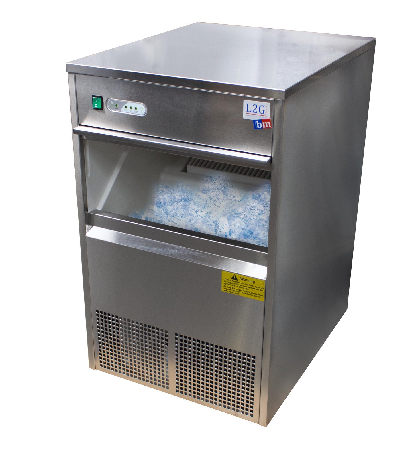 MACHINE A GLACONS CREUX, CAP. 50 KG/24H - RESERVE DE 10 KG, GAZ R290A