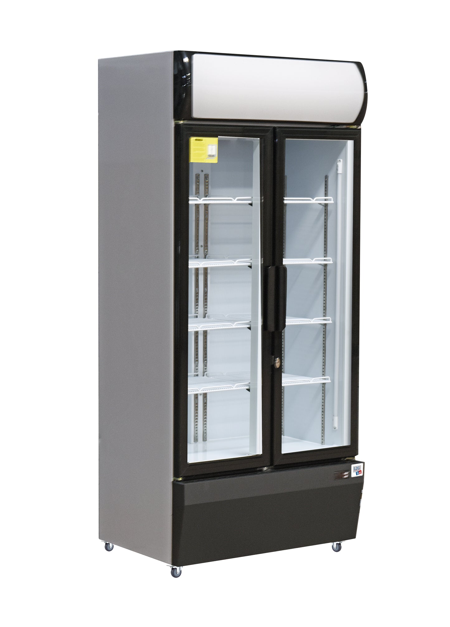 VITRINE A BOISSONS +1/+10°C,  - 2 PORTES BATTANTES VITREES, AVEC CLE, 4 ETAGERES