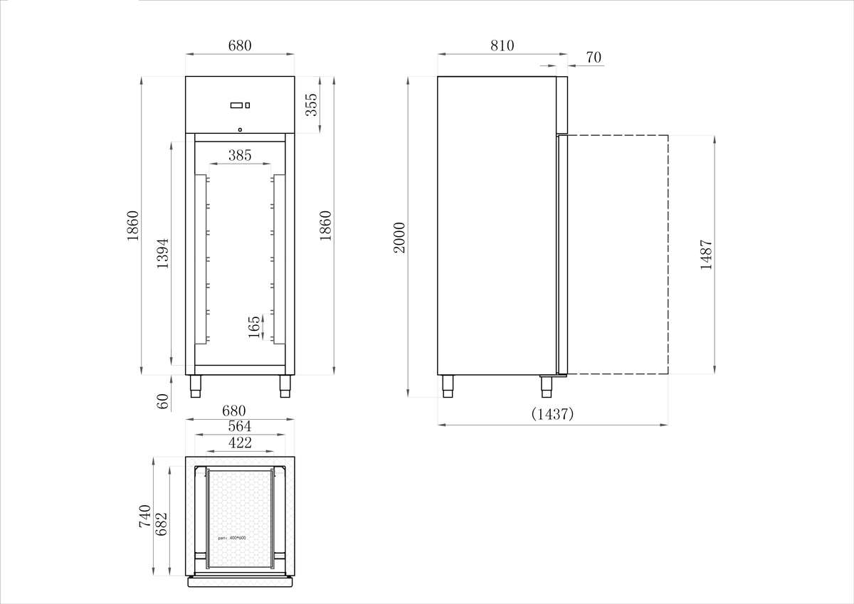 ARMOIRE RÉFRIGÉRÉE INOX À POISSONS - POSITIVE - 600 L