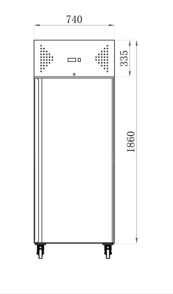 ARMOIRE RÉFRIGÉRÉE INOX PÂTISSIÈRE - NÉGATIVE - 600 X 400