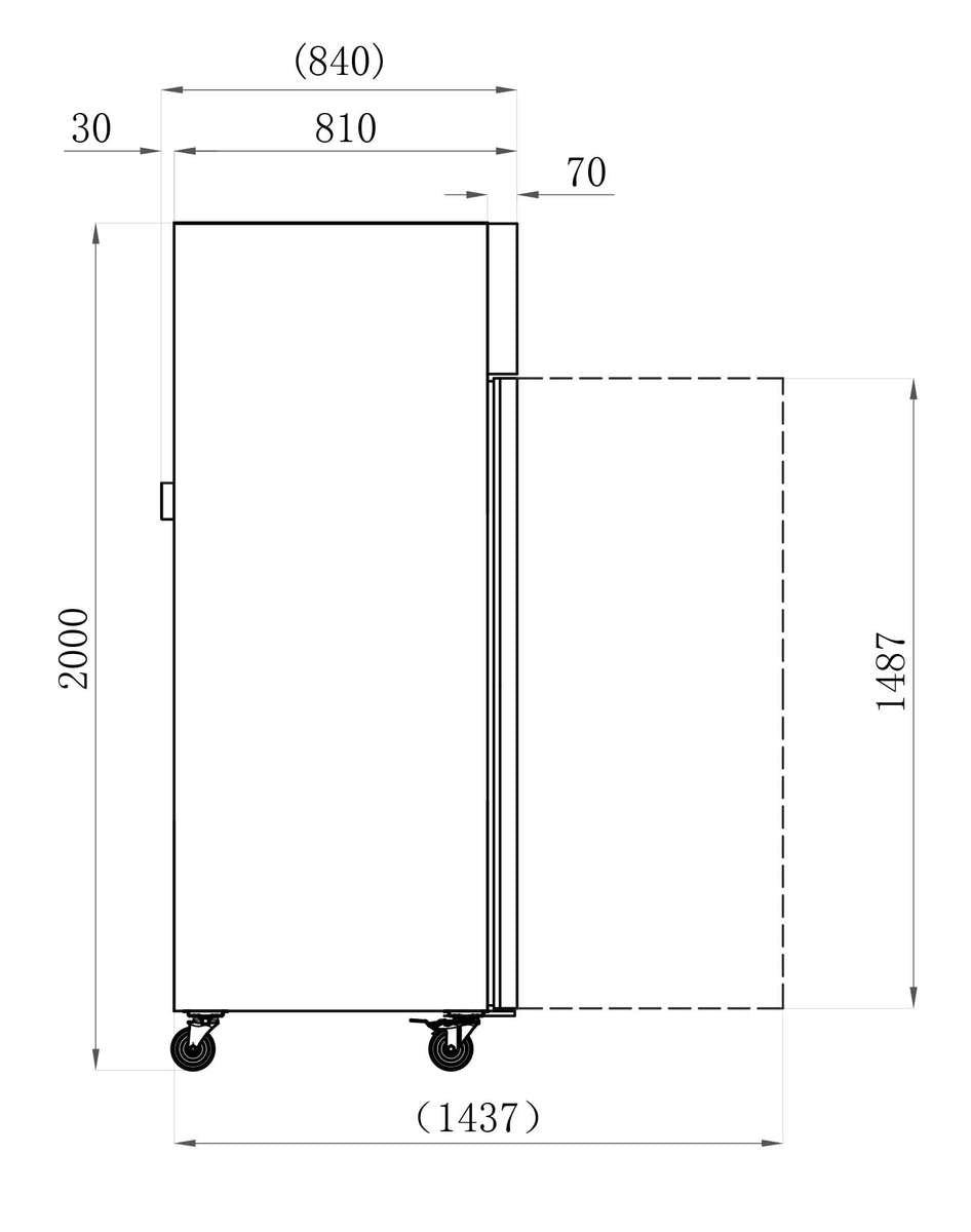 ARMOIRE RÉFRIGÉRÉE INOX - 600 L - POSITIVE - 1 PORTE