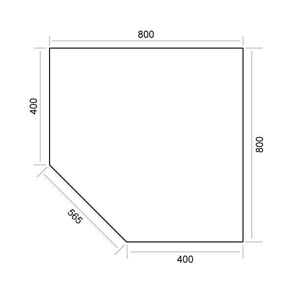 Armoire suspendue en coin - 1 porte battante - Hauteur 600 mm - AMC400T - Nosem