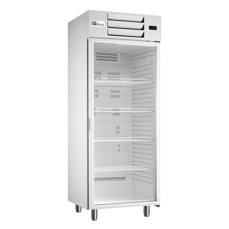 ARMOIRE POSITIVE PORTE VITRÉE - GN 2/1 - FINITION BLANCHE