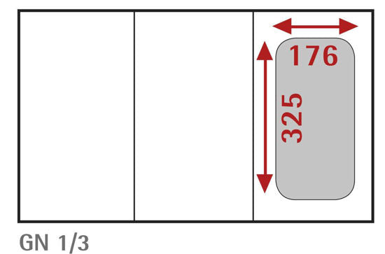 BAC INOX GN 1/3 - PROF. 176 MM