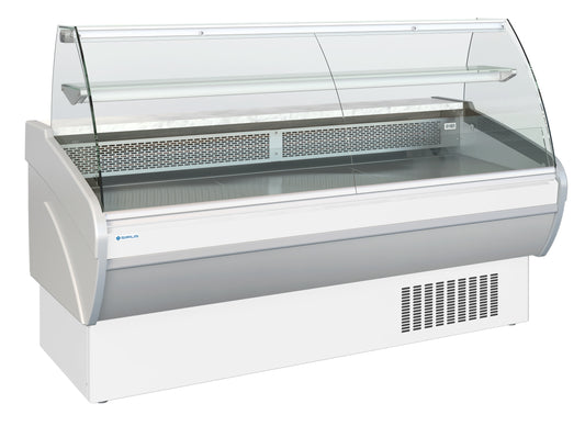 COMPTOIR D'EXPOSITION - VITRAGE BOMBÉ - PROF 931 MM - FROID VENTILÉ