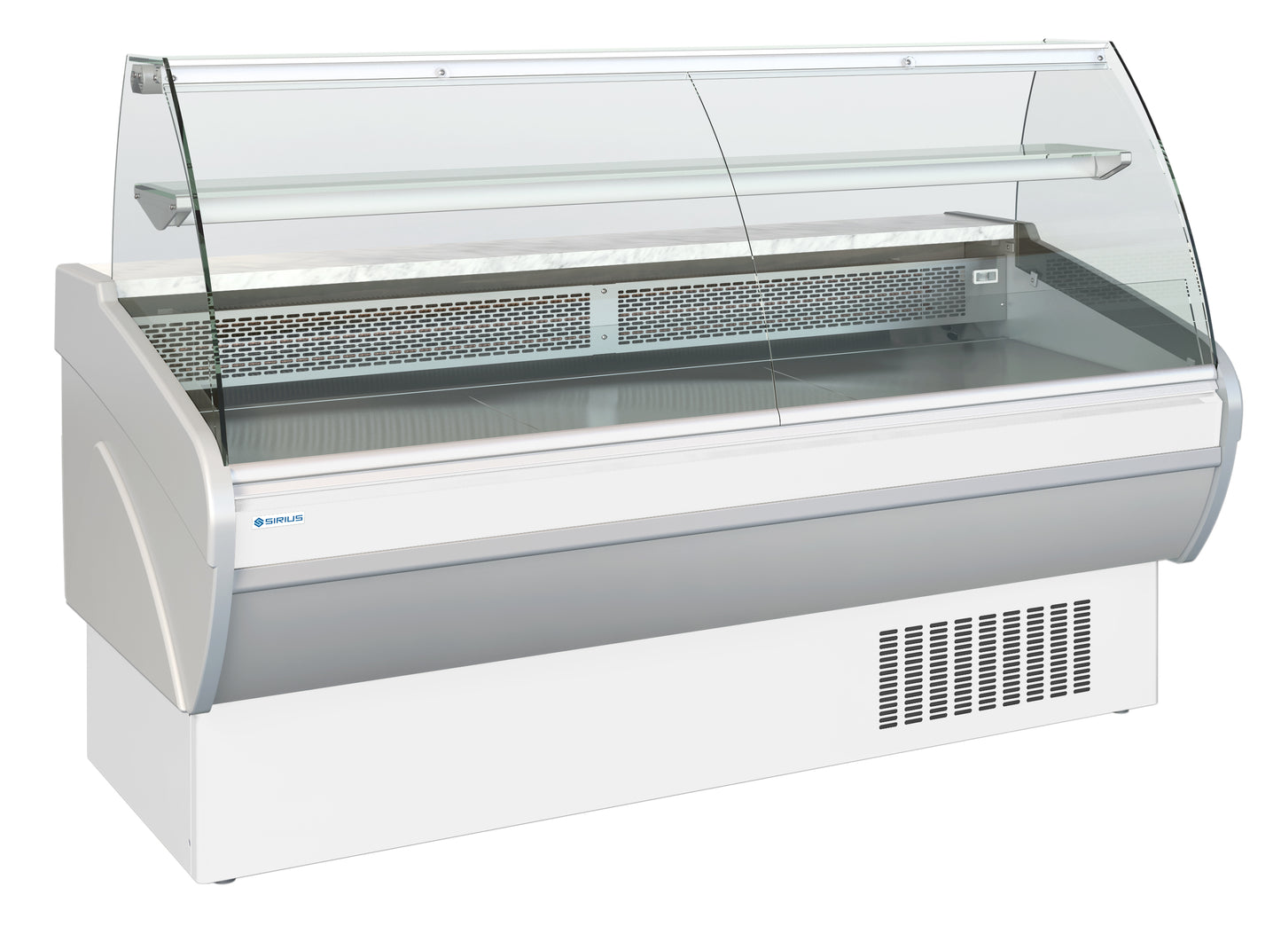 COMPTOIR D'EXPOSITION - VITRAGE BOMBÉ - PROF 931 MM - FROID VENTILÉ