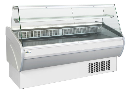 COMPTOIR D'EXPOSITION - VITRAGE DROIT - PROF 931 MM - FROID STATIQUE