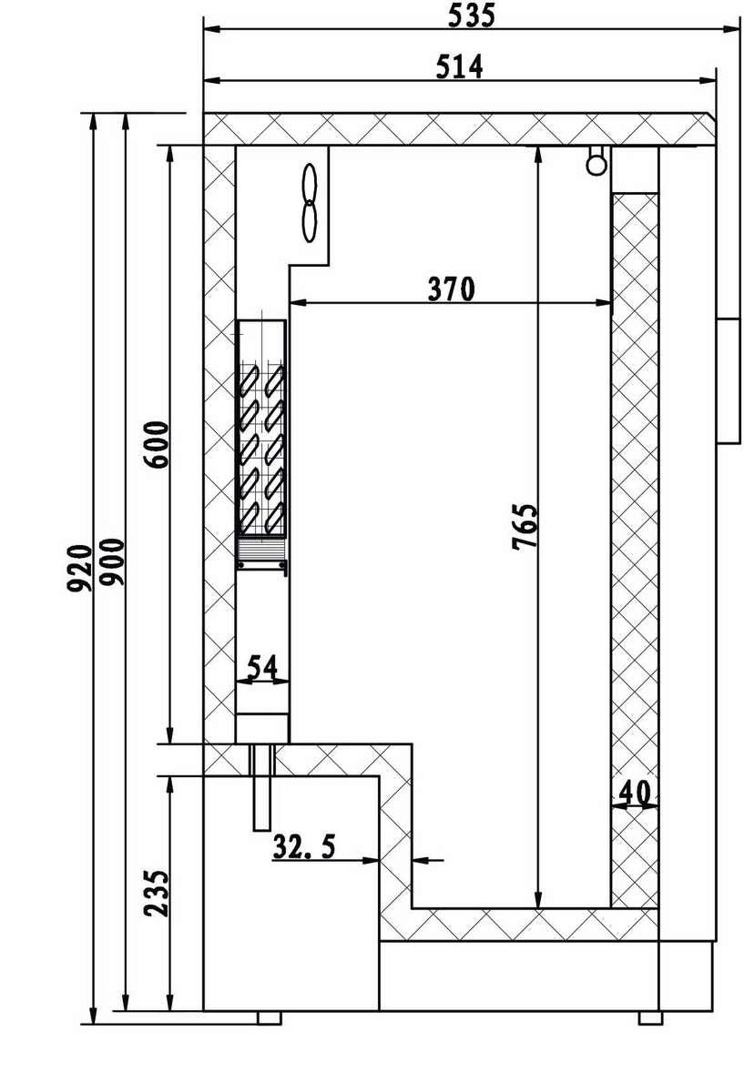 VITRINE RÉFRIGÉRÉE À POSER AVEC COUVERCLE INOX - 9 BACS GN 1/3 - PROF 395 MM