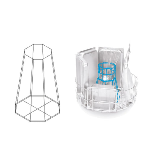 Colged - Support panier avec porte ustensiles et bloque casseroles - GRSPPO