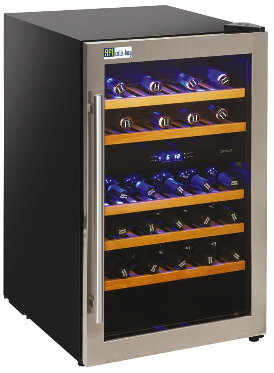 CAVE À VINS - PORTE VITRÉE FUMÉE - 31 BOUTEILLES