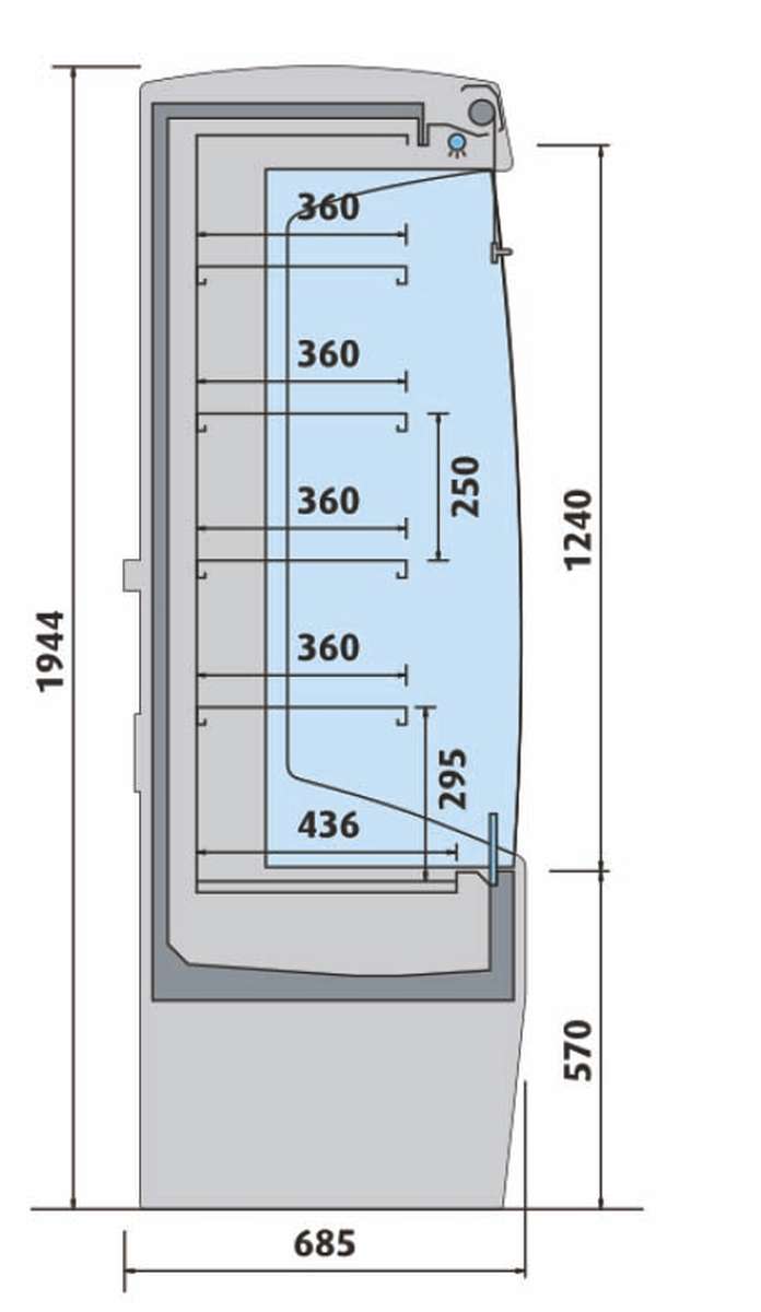 MEUBLE MURAL - FROID POSITIF VENTILÉ