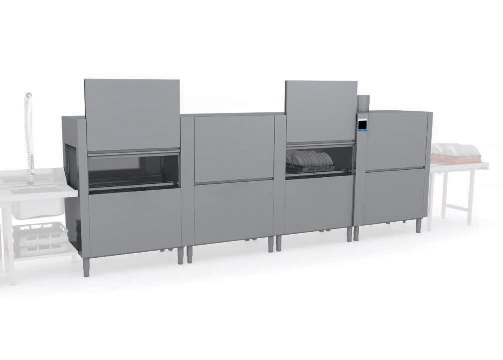 Elettrobar - Tunnel avec sortie à gauche - Panier 500 x 500 mm - Série RIVER414 - RIV4143G