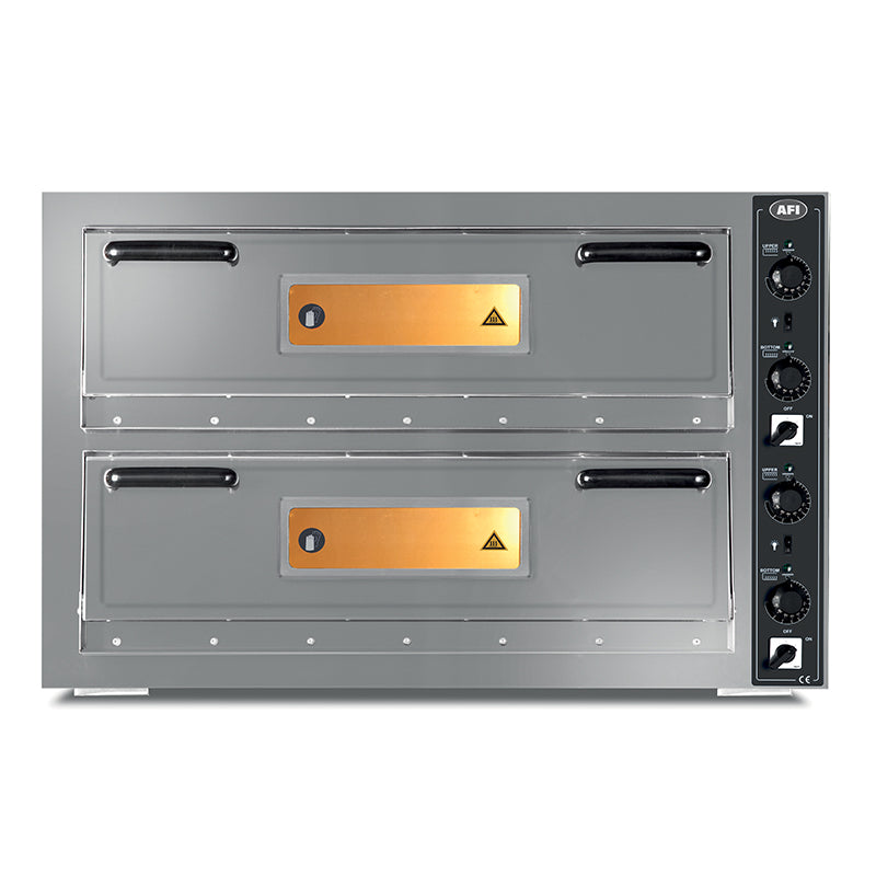 FOUR À PIZZA ÉLECTRIQUE - 2 CHAMBRES - 2 X 9 PIZZAS DIAMÈTRE 300 MM