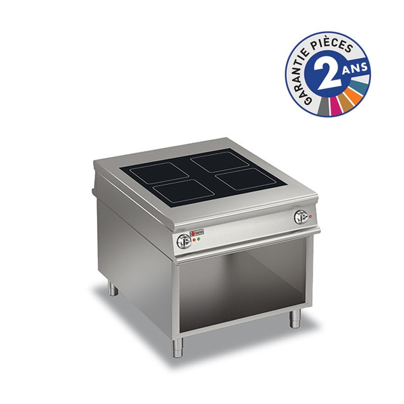 Plaque de cuisson vitrocéramique électrique sur placard ouvert - 4 zones - Gamme 1100 - Baron