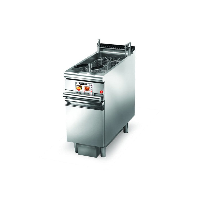 Friteuse électrique monobloc - Filtrage de l’huile + levage paniers - 22 L - EVO - Gamme QUEEN 900 - 90QFREVE422FA - Baron