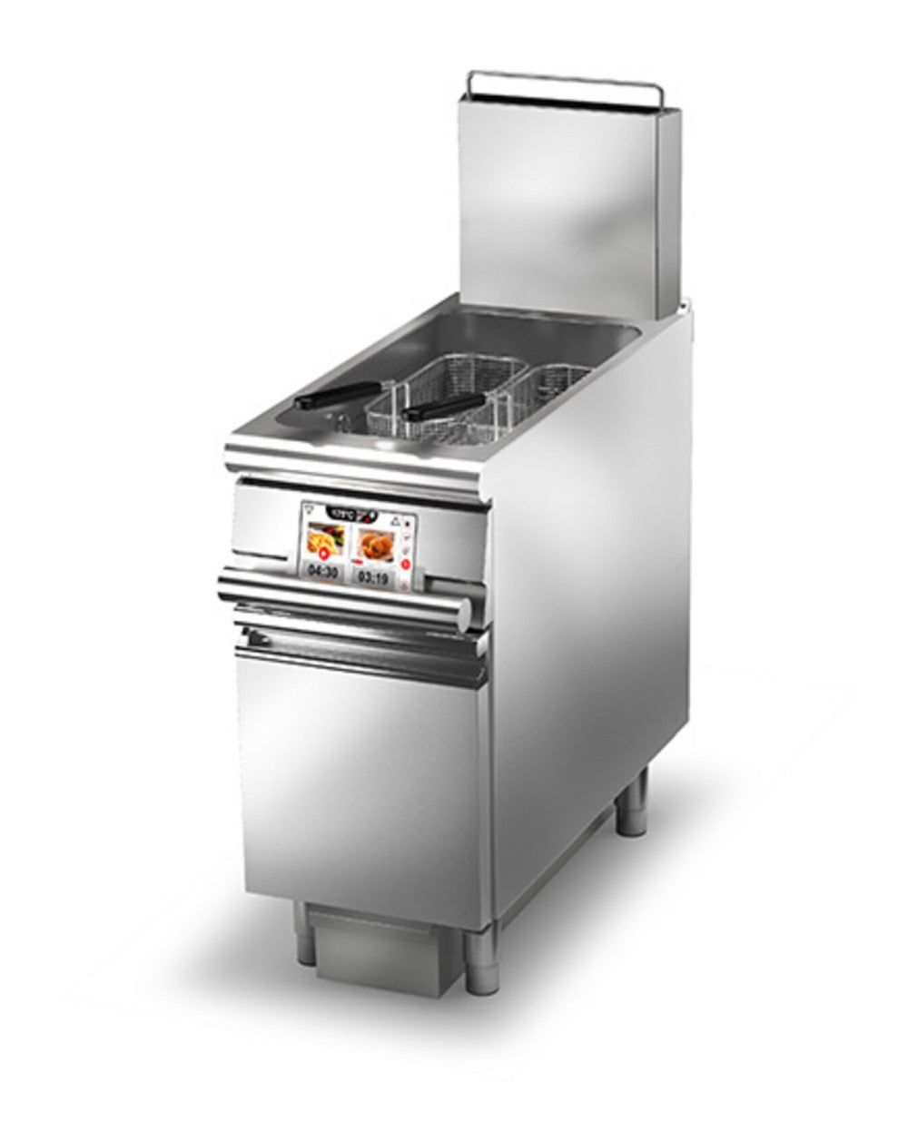 Friteuse gaz monobloc- 23 L - EVO - Largeur 400 mm - Gamme QUEEN 900 - 90QFREVG423 - Baron
