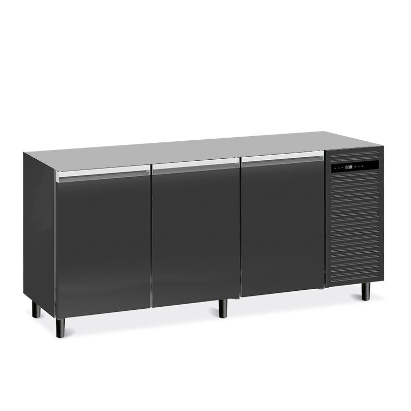 Furnotel - Arrière-bar skinplate sans dessus - 3 portes pleines - ABR3SD-2