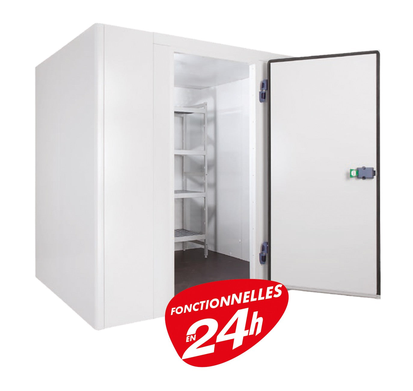 Furnotel - Chambre froide positive 2020 X 2780 mm + Groupe Frigo + Rayonnages - CP184