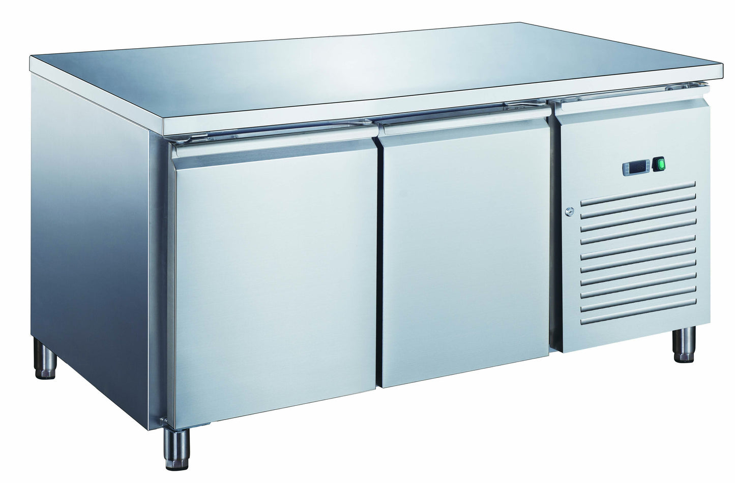 Furnotel - Table réfrigérée inox positive avec évaporateur ventilé - 2 portes - 390 litres - Sans dosseret - PA2101X