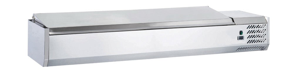Furnotel - Vitrine positive couvercle inox pour 4 bacs GN 1/3 - 110 W - VRC121GN13X