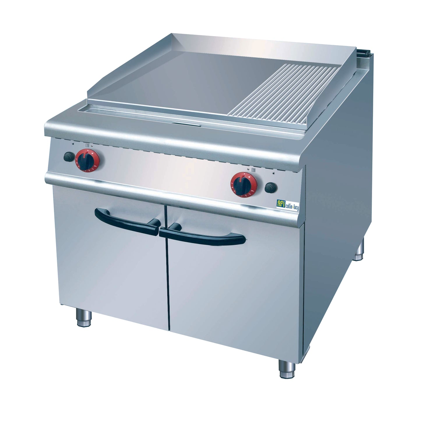 Grillade gaz sur placard 1/3 rainurée 2/3 lisse - Série 700