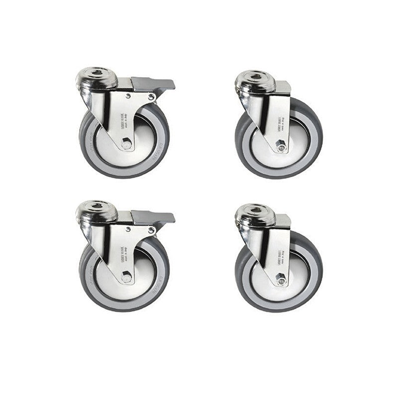 Kit 4 roues avec frein pour support four - KRSFSC