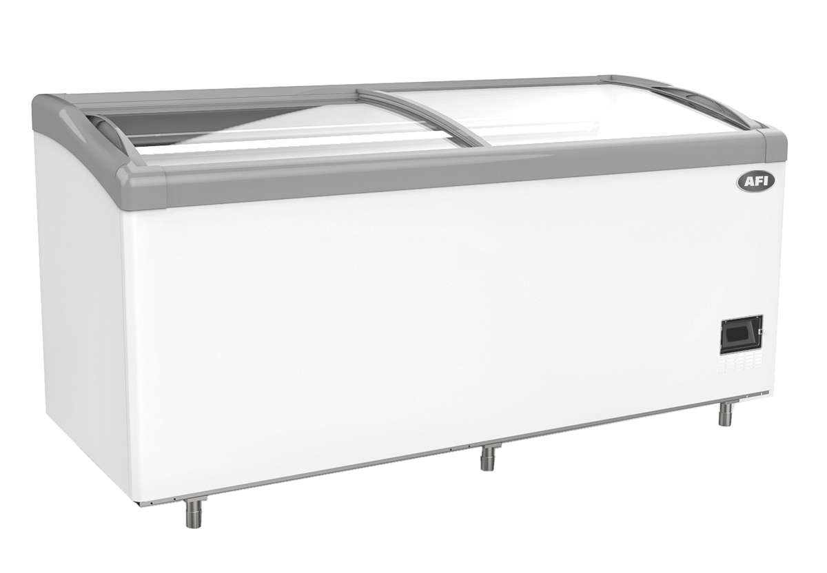 Congelateur Bahut 790 L portes vitrees coulissantes