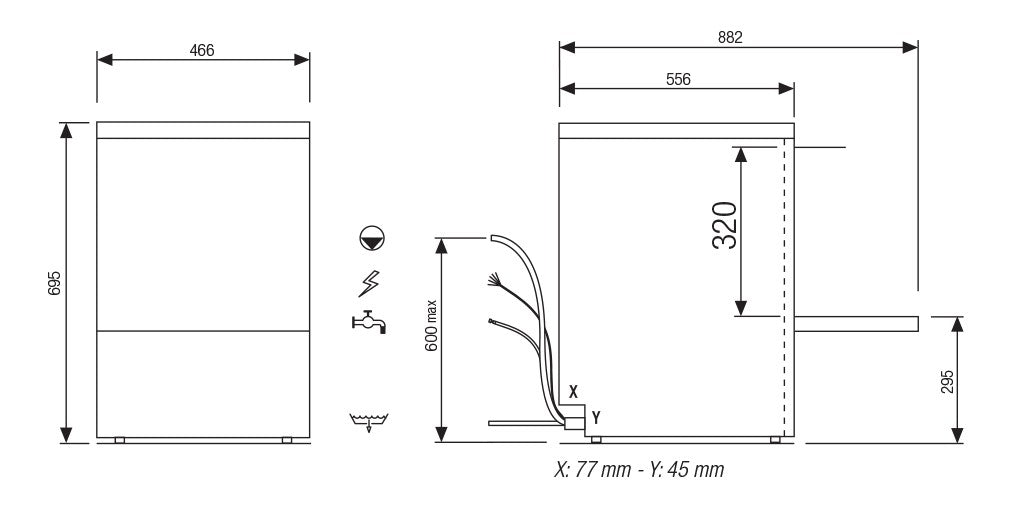 Lave-verres - 8 litres - STARTECH DG - Panier 400 x 400 mm - Sans adoucisseur - TAR405DG - COLGED