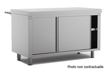 Meuble neutre avec portes coulissantes sans décor - SELF-SERVICE 750 - SEN1450-SD - Nosem