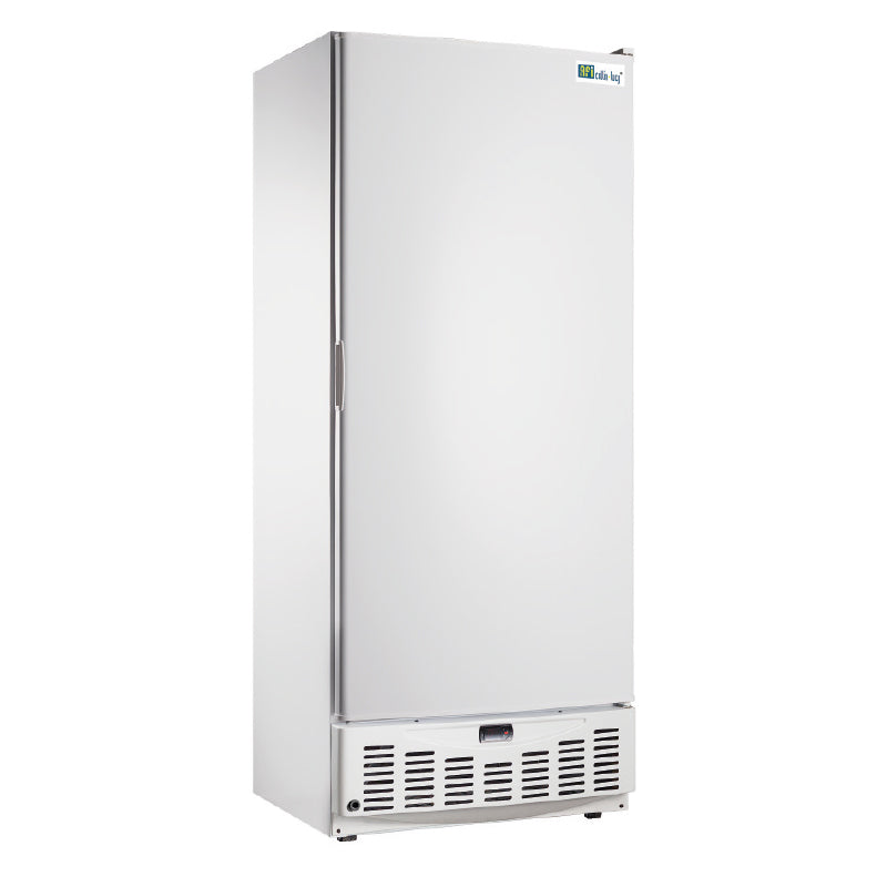 ARMOIRE POSITIVE PORTE PLEINE - 455 L - FINITION LAQUÉE BLANCHE