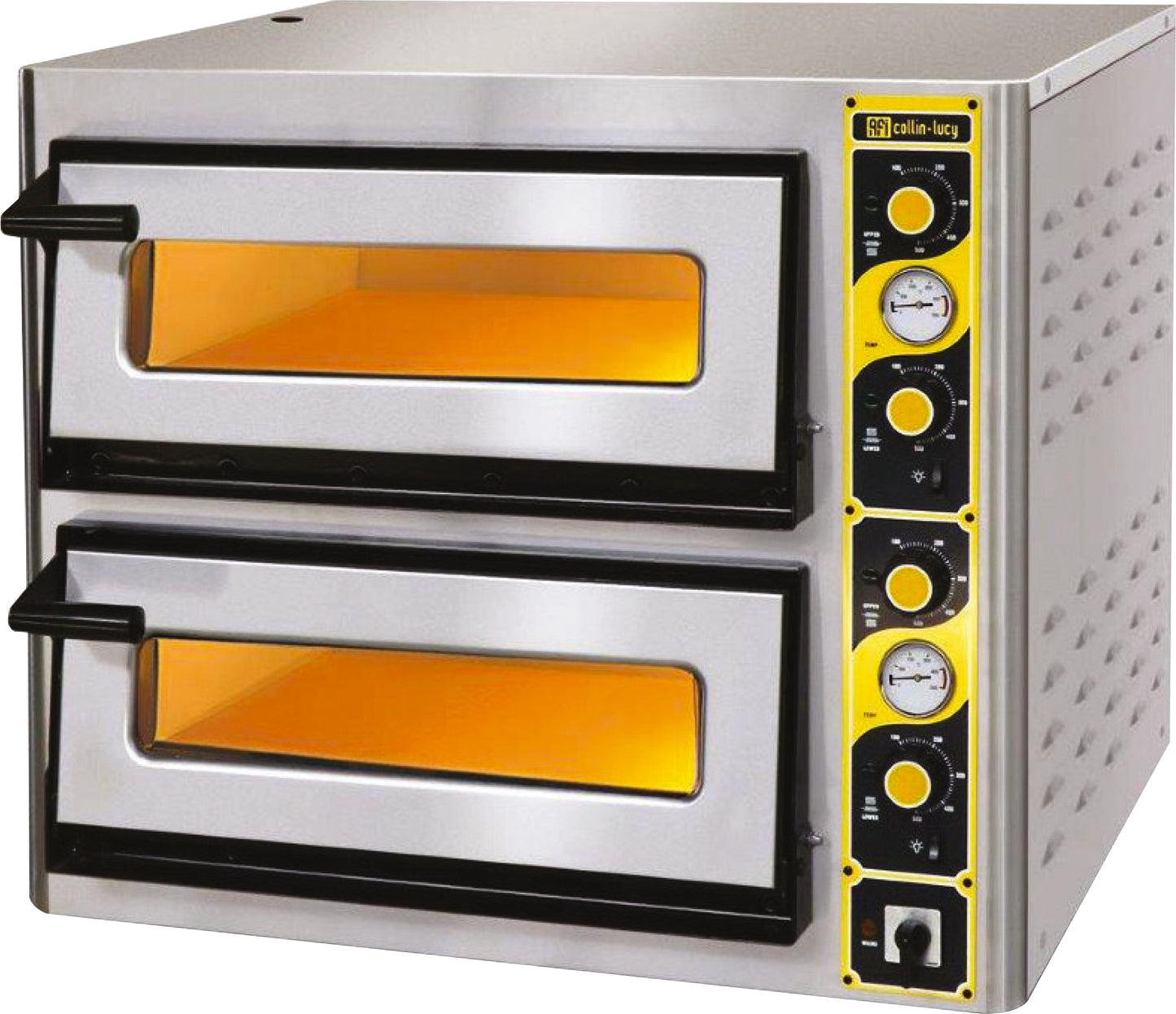 FOUR À PIZZA ÉLECTRIQUE - 2 CHAMBRES - 2 X 4 PIZZAS DIAMÈTRE 330 MM