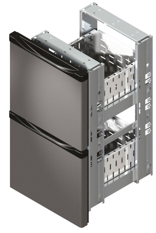 KIT TIROIRS SKINPLATE NOIR - 2 X GN 1/2