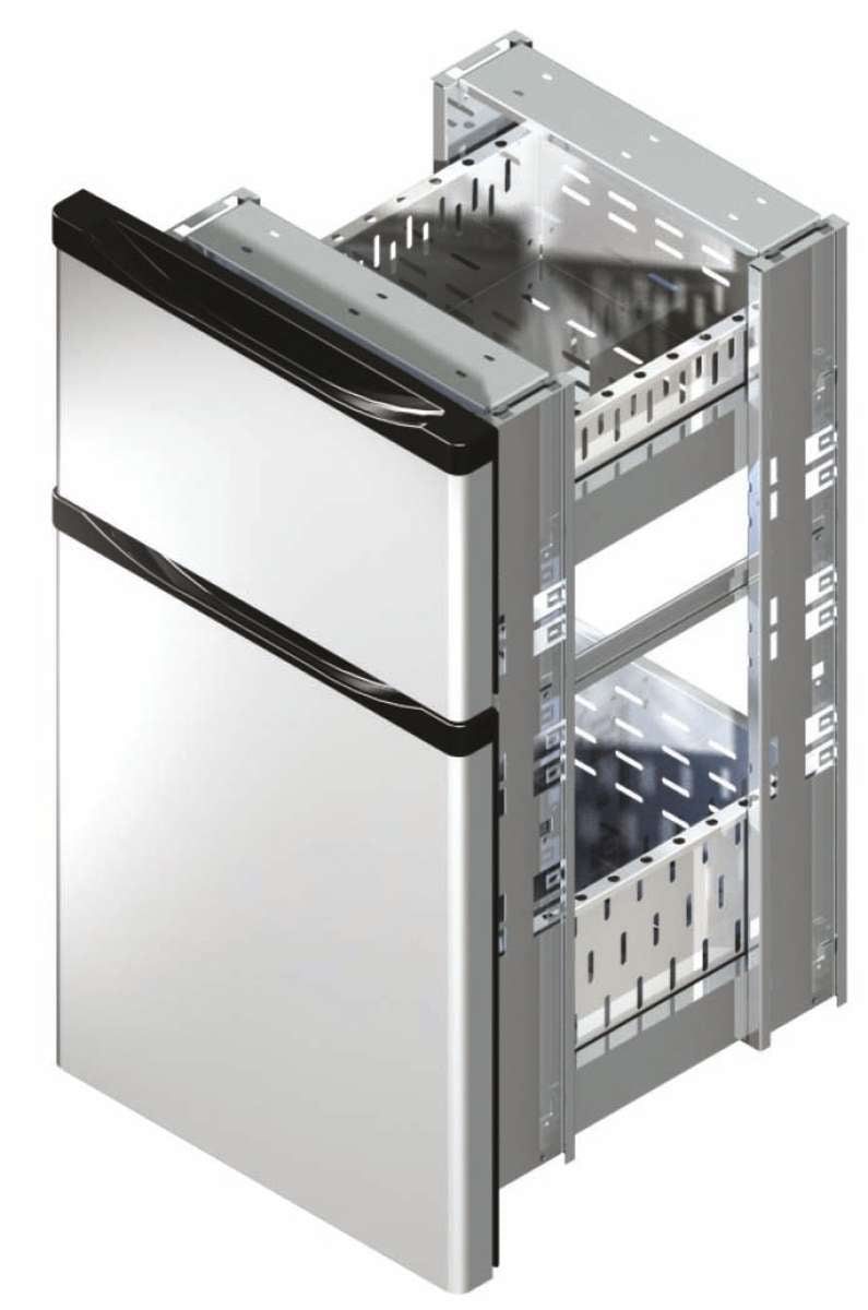 KIT TIROIRS INOX - 1 X GN 2/3 + 1 X GN 1/3