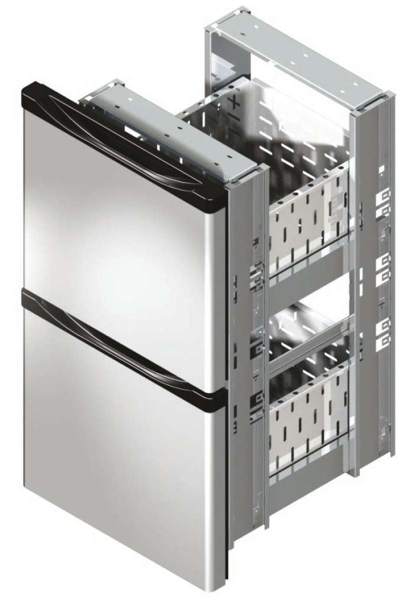 KIT TIROIRS INOX - 2 X GN 1/2