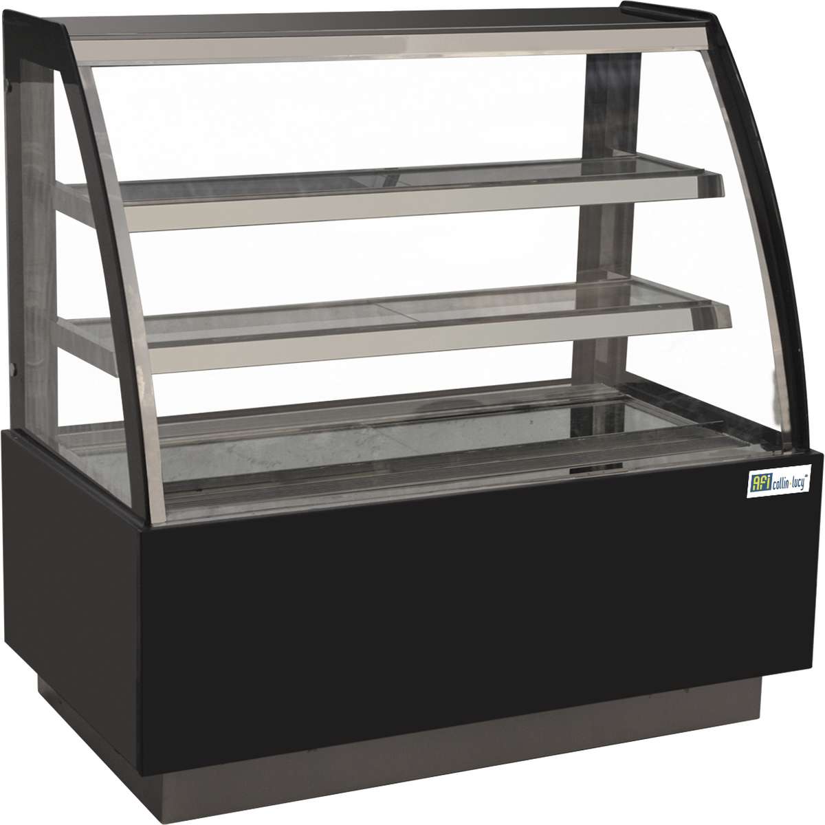 VITRINE PÂTISSERIE - VITRAGE BOMBÉ - 2 ÉTAGÈRES - 235 L