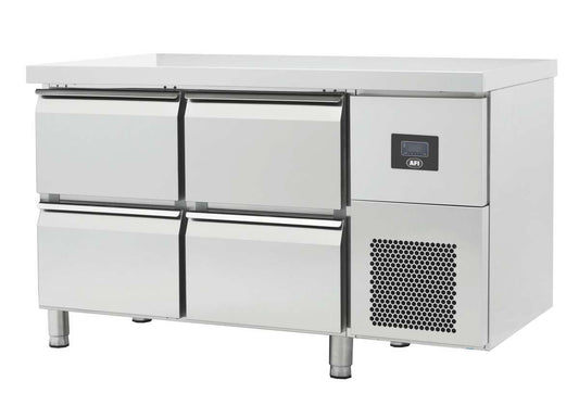 TABLE RÉFRIGÉRÉE POSITIVE GN 1/1 - PROF 700 - SANS DOSSERET - 4 TIROIRS