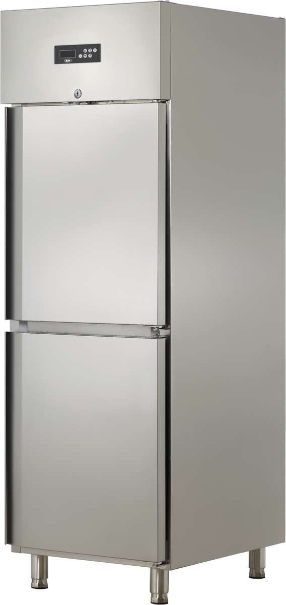 ARMOIRE RÉFRIGÉRÉE EMBOUTIE GN 2/1 - NÉGATIVE - 2 DEMI-PORTES PLEINES