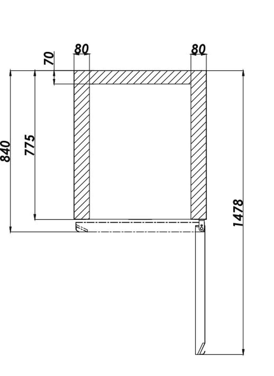 ARMOIRE RÉFRIGÉRÉE EMBOUTIE GN 2/1 - POSITIVE - 1 PORTE