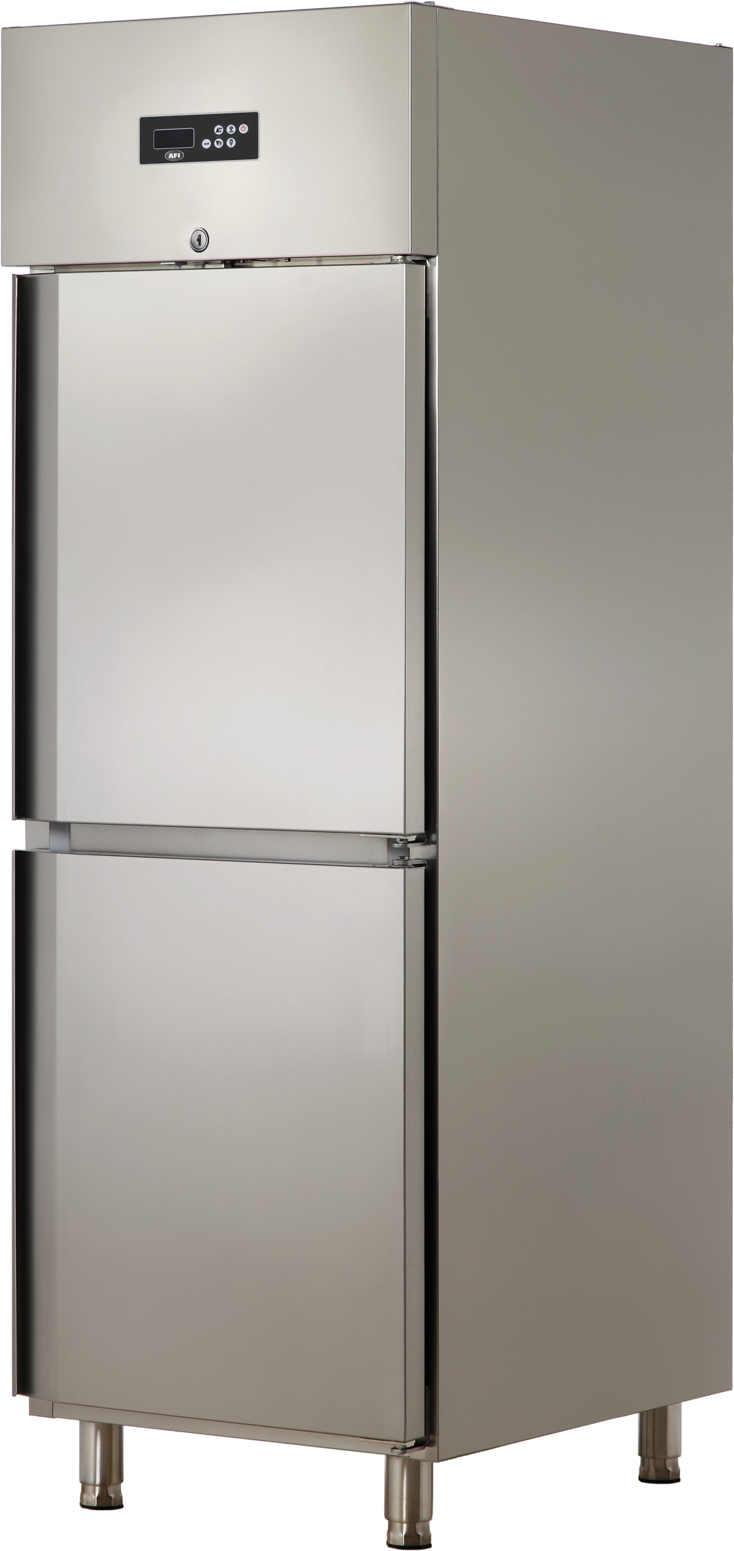 ARMOIRE RÉFRIGÉRÉE EMBOUTIE GN 2/1 - POSITIVE - 2 DEMI-PORTES PLEINES