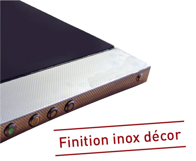 Plaque chauffante vitrocéramique - 230 V - 600 x 400 - Bords droits - 30032