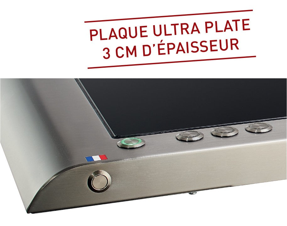 Plaque chauffante vitrocéramique - 600 x 400 - Bords arrondis - 230 V - 30012V