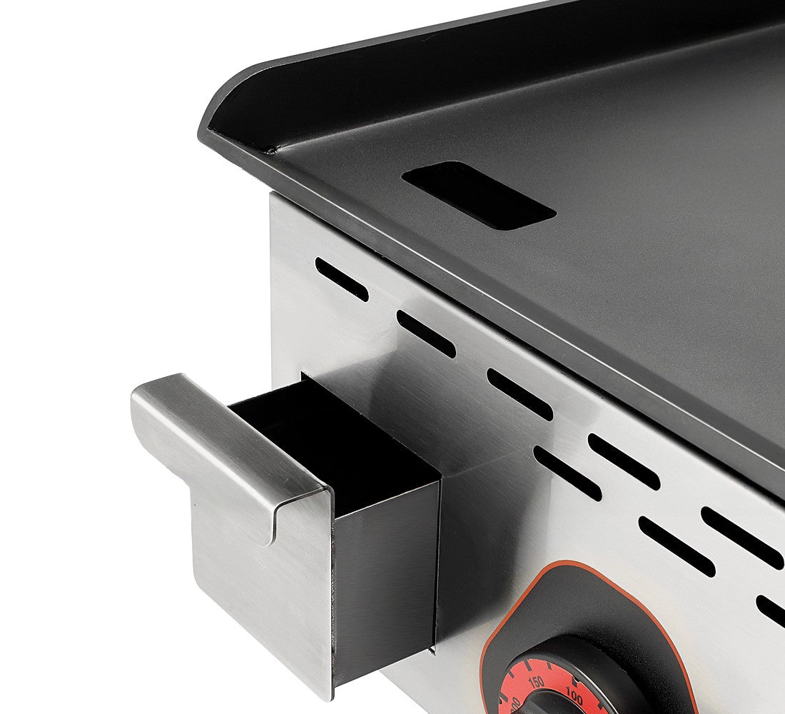 Plaque inf. lisse à snacker acier - Gaz - Série ECO - L 910 mm - ECO90