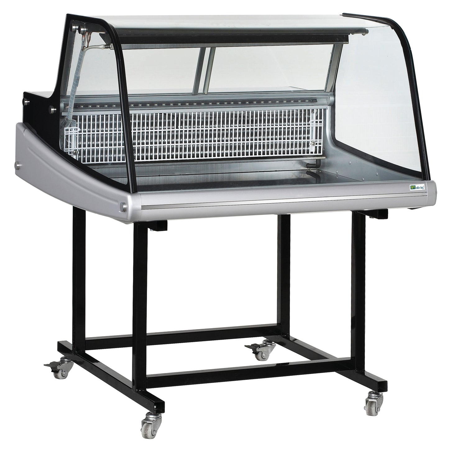 Vitrine réfrigérée à poser avec chariot avec vitrage bombé 915 x 890 x 1080 mm