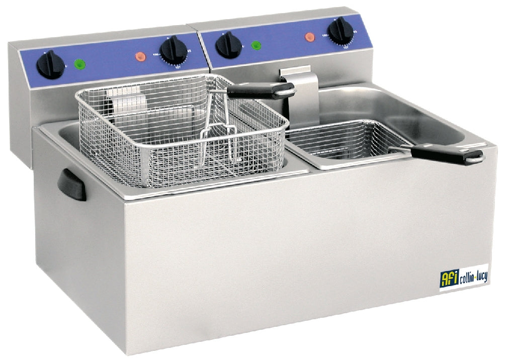 FRITEUSE DE TABLE ÉLECTRIQUE SANS VIDANGE - 2 X 8 L
