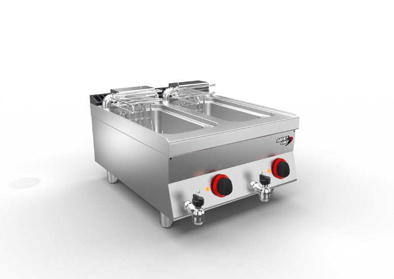 SOFRACHEF - Top friteuse électrique - 10 + 10 L - 7STF1010E